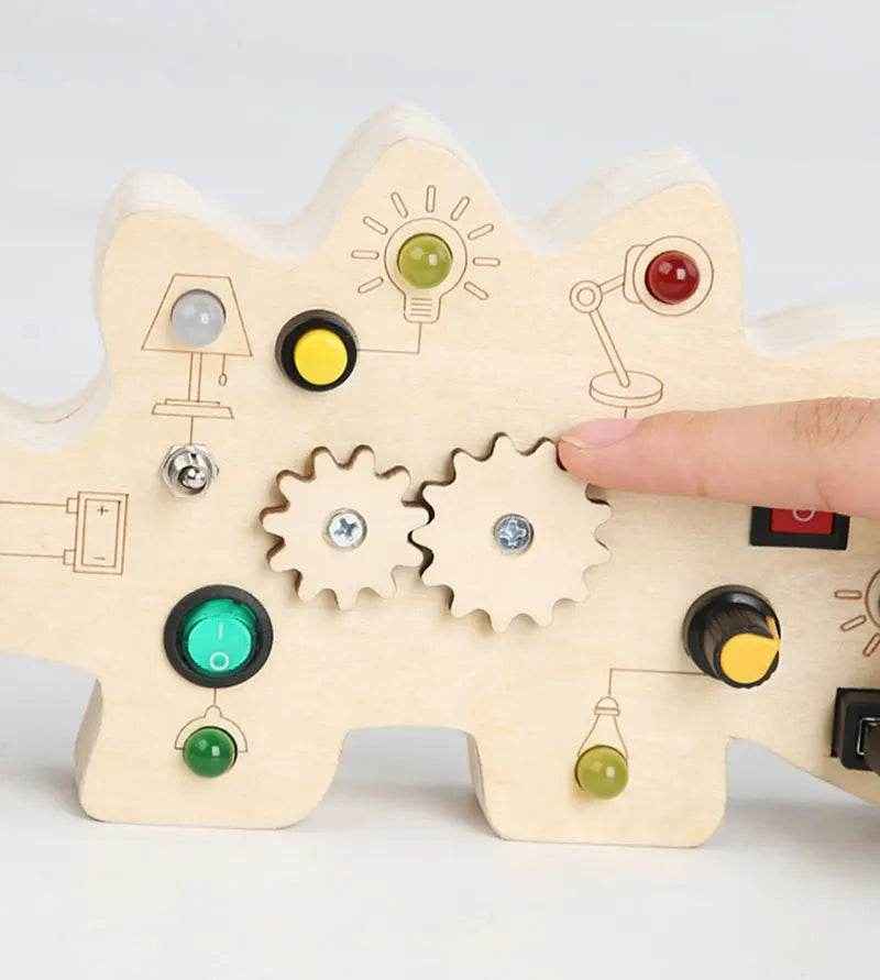 🌳Ultimate Montessori Busy Board – Light-Up Steering Wheel Fun for Curious Little Explorers! - ThiGui