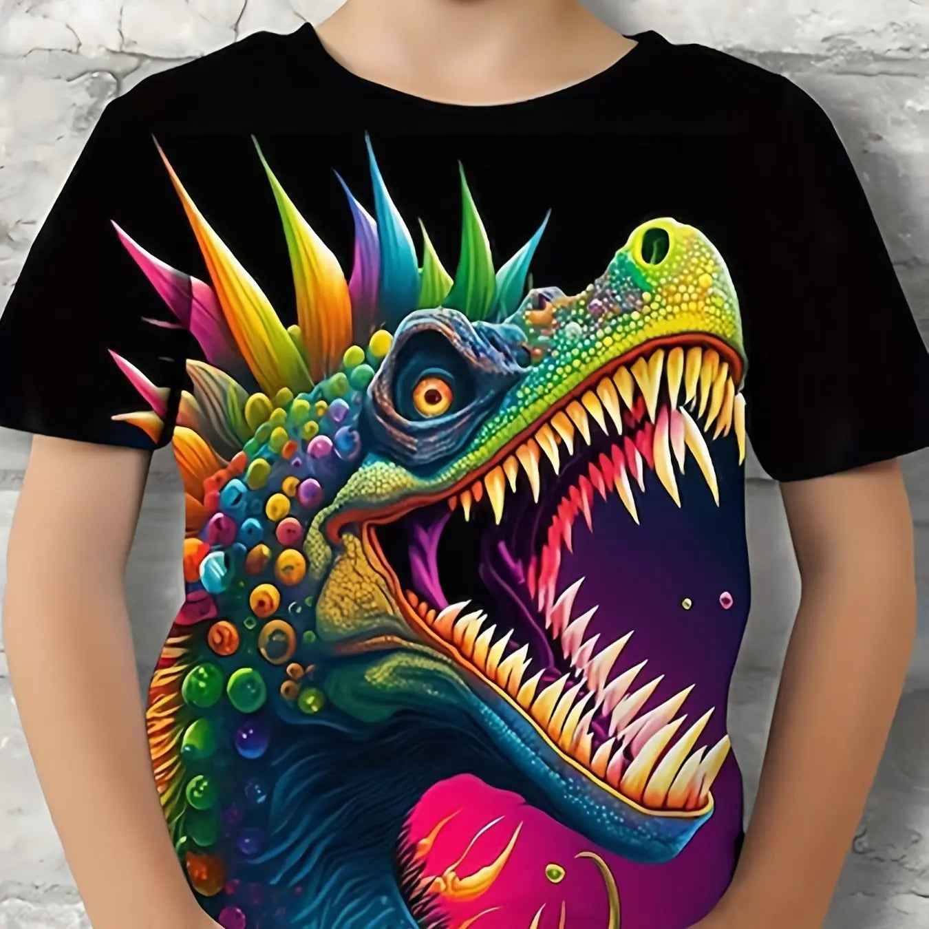 🦖Bold 3D Dino Tee – For Little Boys with Big Roars! - ThiGui
