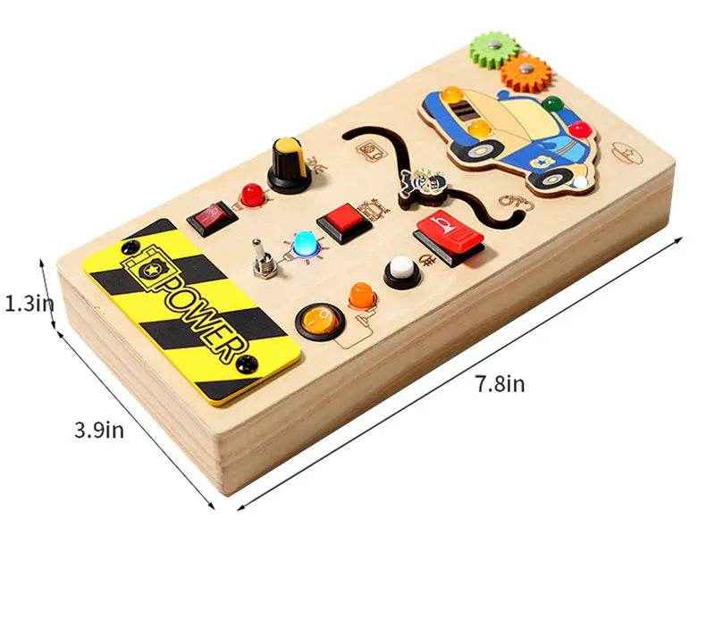 🌳Ultimate Montessori Busy Board – Light-Up Steering Wheel Fun for Curious Little Explorers! - ThiGui