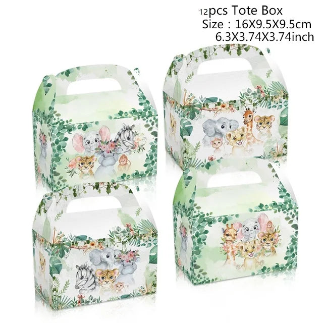 🦁🦓 Jungle Safari Party Tableware – Wild Fun for Little Explorers! 🎂🐘 - ThiGui