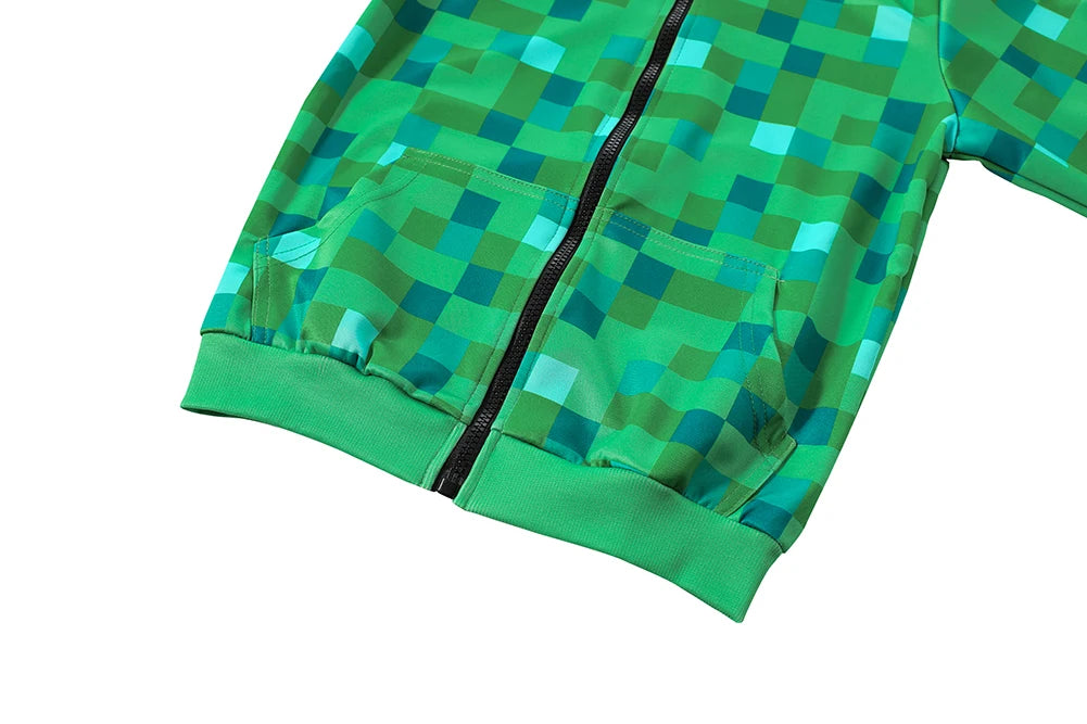 🟩💥 Game On! Creeper Costume Set for Boys – Birthday, Cosplay & Fun! 🎮👾 - ThiGui