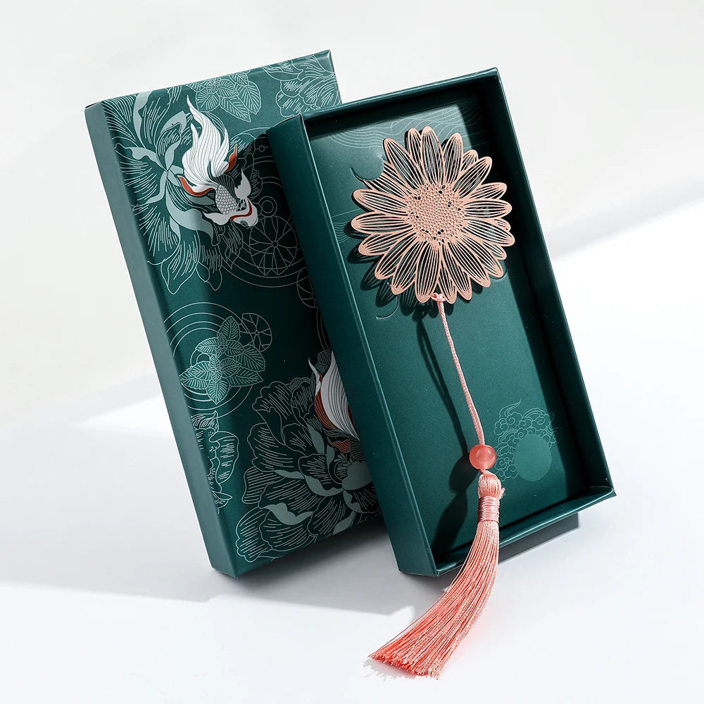 📚🌼 Blooming Thanks! Elegant Brass Flower Bookmarks – A Thoughtful Gift for Teachers 🌿🎁 - ThiGui