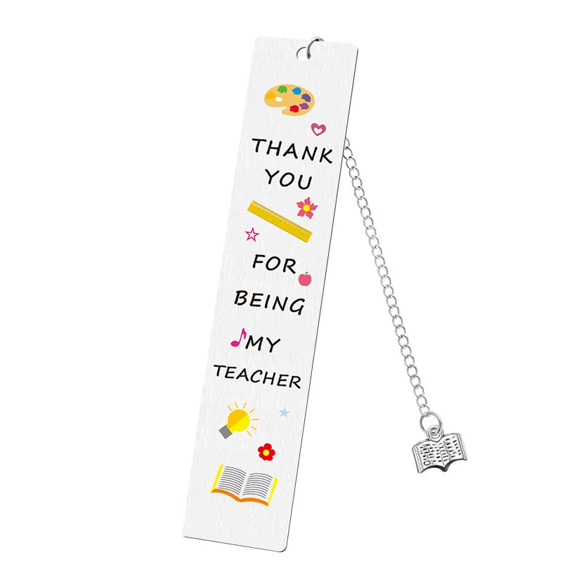 📚🌟 A Bookmark That Says “Thank You” – Colourful Steel Gift for Inspiring Teachers ✏️🍎 - ThiGui