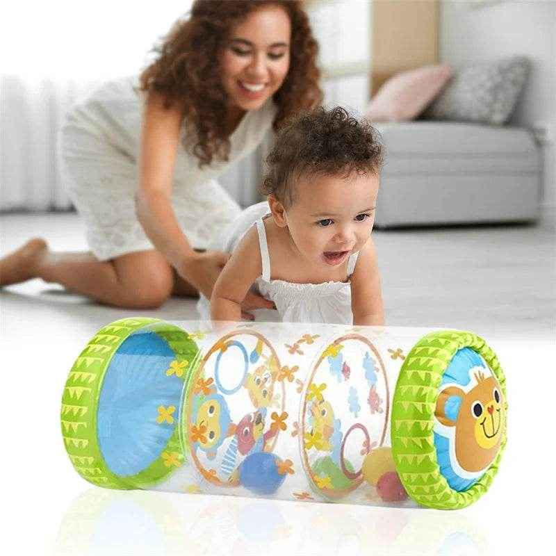 👶Tummy Time Fun – Soft Roller Toy That Gets Baby Moving & Giggling! - ThiGui