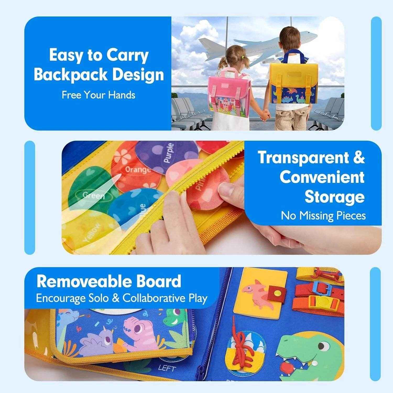 🧠Busy Board Backpack – The Smart, Snappy Way to Learn on the Go! - ThiGui
