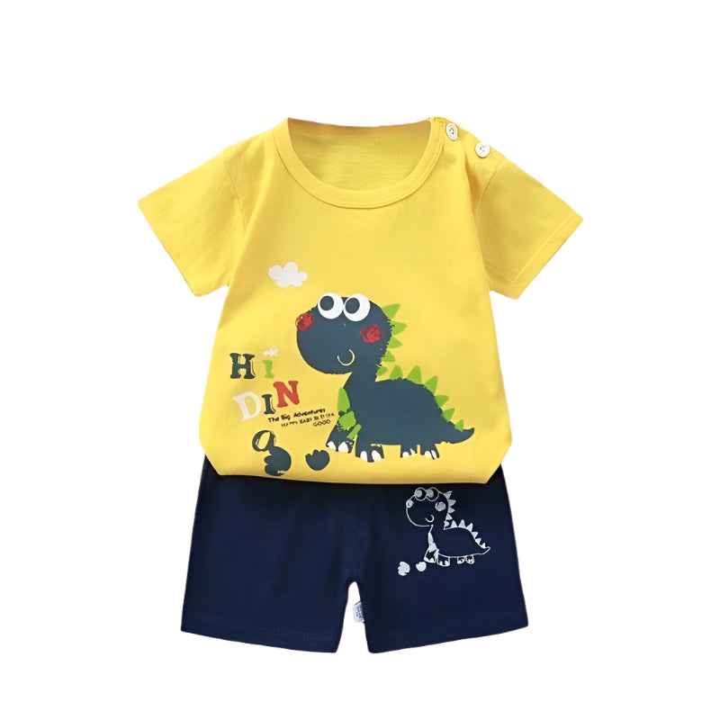 🌿Cool Cotton Summer Set for Little Adventurers – Comfy, Cute & Ready for Play! - ThiGui