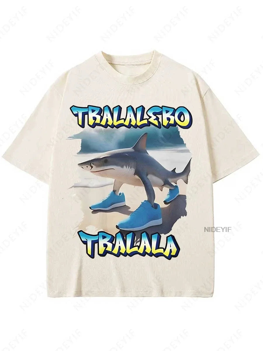 🦈 LOL Shark Alert! Funny Meme T-Shirt for Boys – Tralalero Tralala – Cool, Comfy & Totally Unique! 🤪👕 - ThiGui