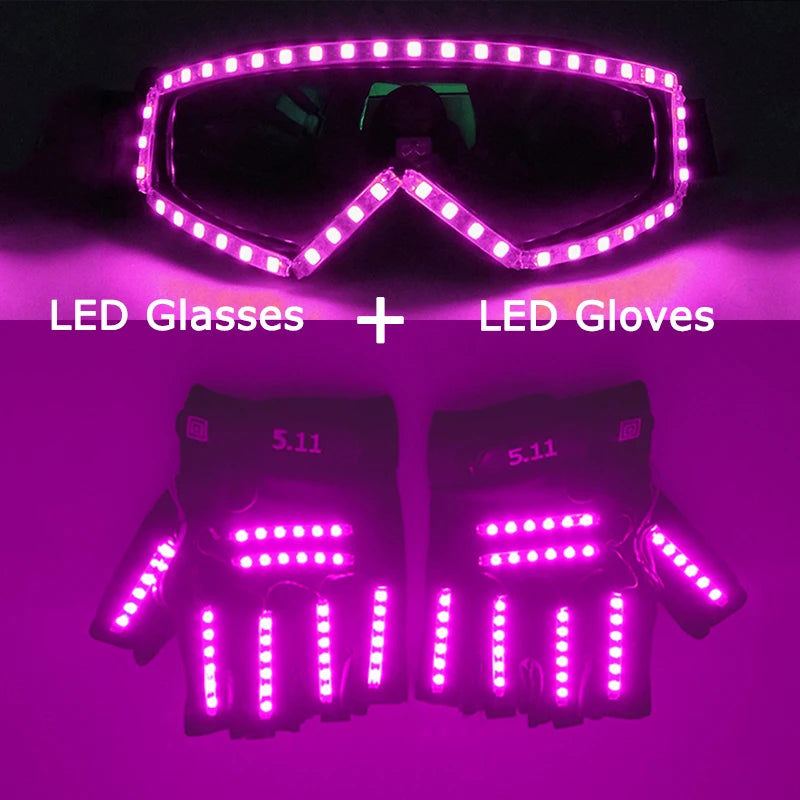 🧤 LED Glow Glasses + Gloves ✨ | Dance, Dazzle & Shine at Every Party! 🕺💡 - ThiGui