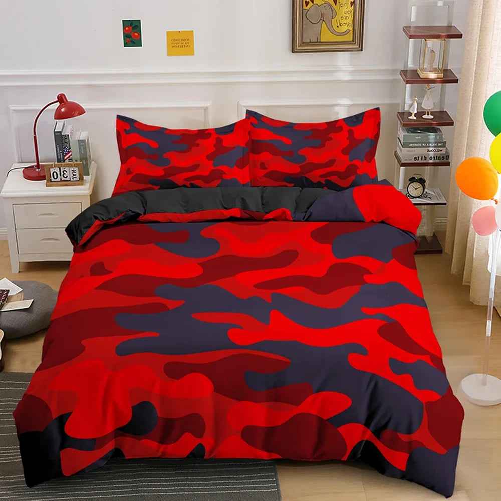 🪖Mission Sleep: Camouflage Duvet Set for Brave Little Adventurers 🌙 - ThiGui