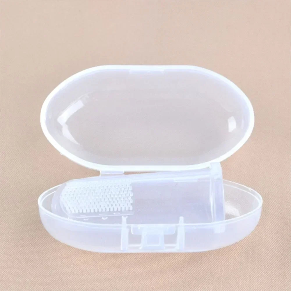 👶🪥 Baby Finger Toothbrush Set – Soft, Safe & Soothing for First Smiles! 💕🌟 - ThiGui