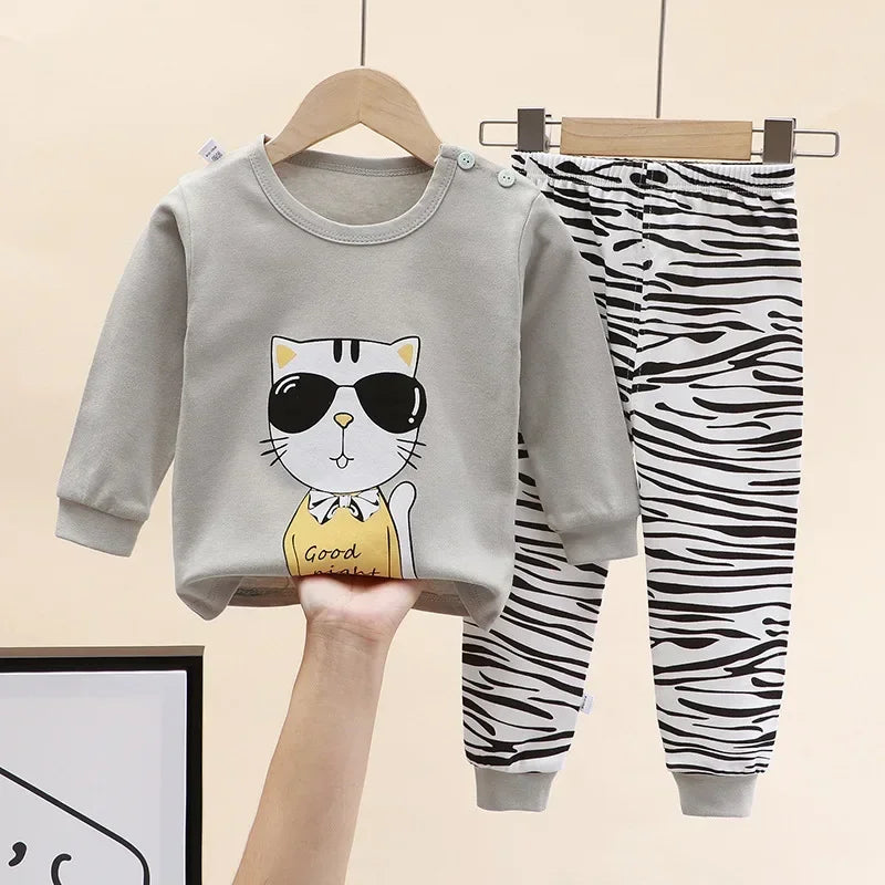 🌙Adorable Cartoon Baby Pajama Set – Snug, Soft & Super Cute! 💤 - ThiGui