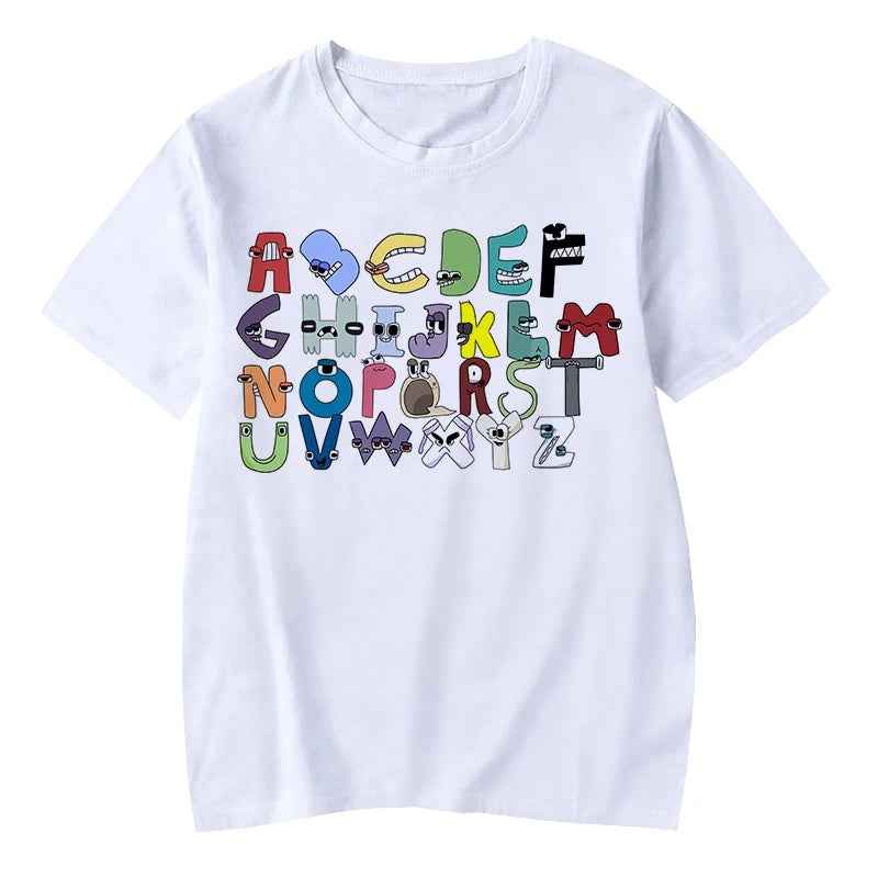 🔠 Alphabet Lore in 3D! Oversized Cartoon Tee for Boys & Girls - ThiGui