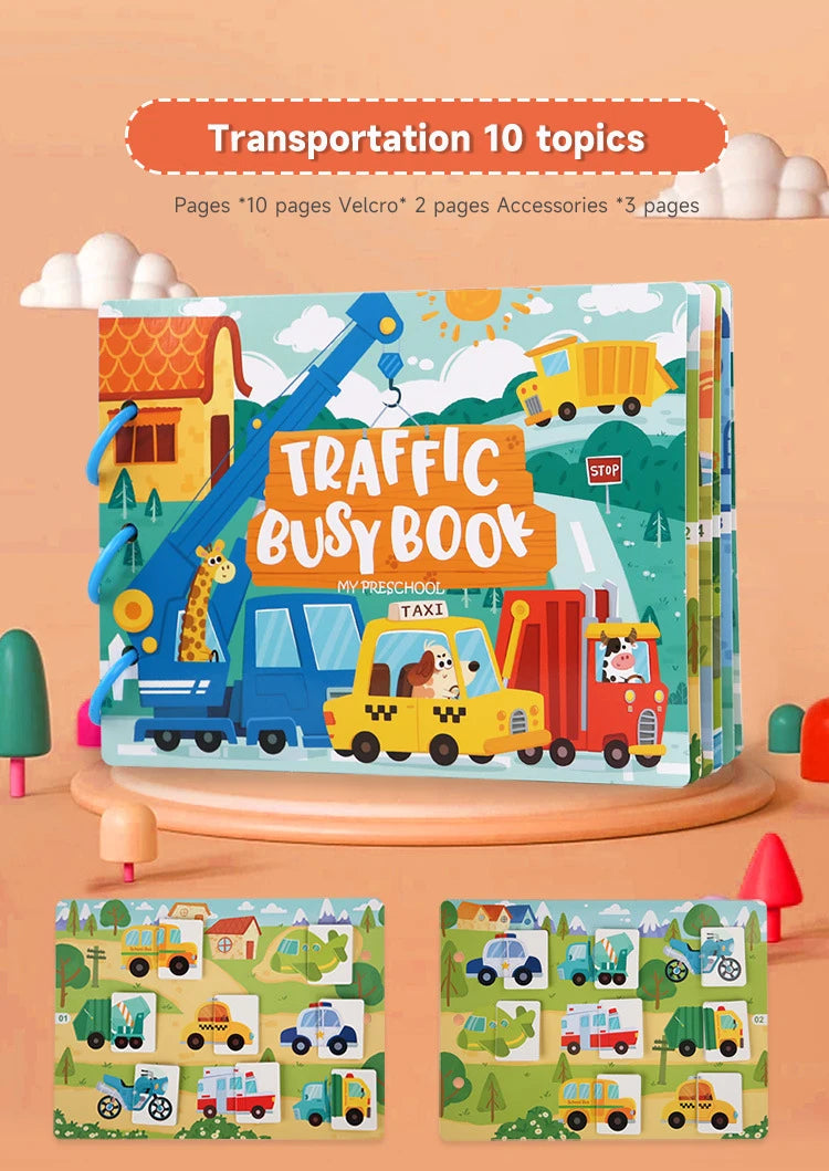 📘 My First Montessori Busy Book – Hands-On Learning Fun for Little Minds! 🧠✨ - ThiGui