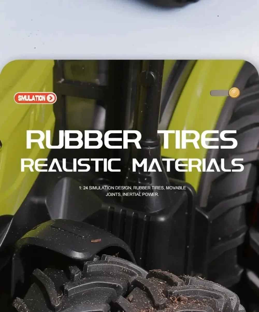 🚜 Big Wheels, Bright Lights – Farm Tractor Toy with Sounds & Trailer Fun! 🎶🌾 - ThiGui