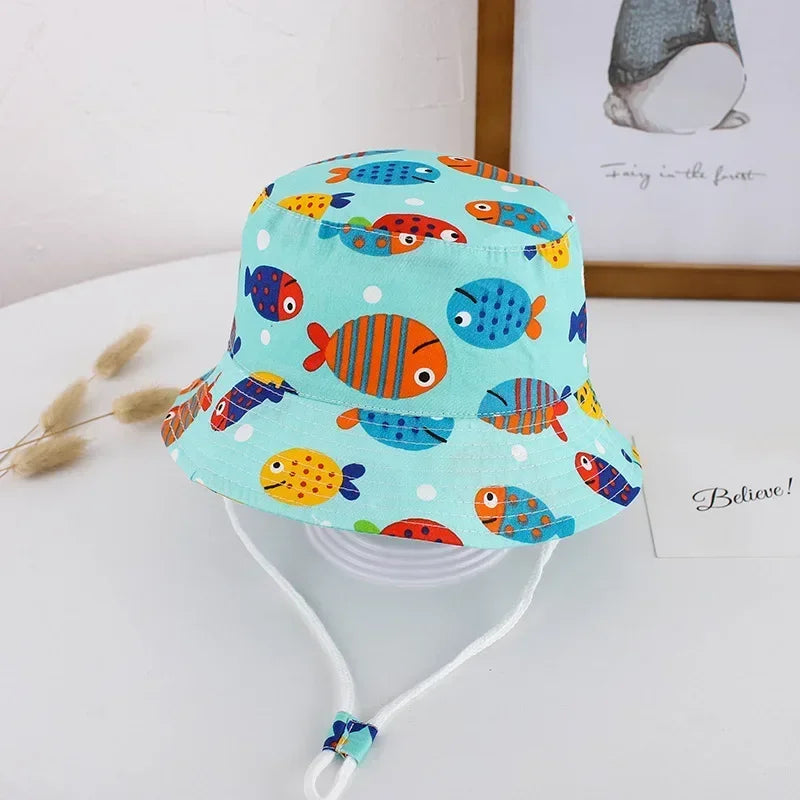 🧢 Cool & Covered! Lightweight Panama Bucket Hat for Babies & Toddlers ☀️🌿 - ThiGui