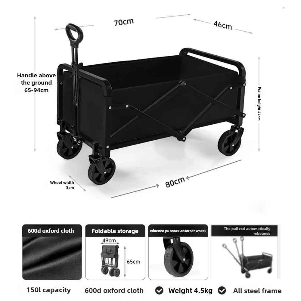 🛒 Pack, Pull & Go! – Heavy-Duty Folding Wagon for Family Adventures 🚗🏖️ - ThiGui