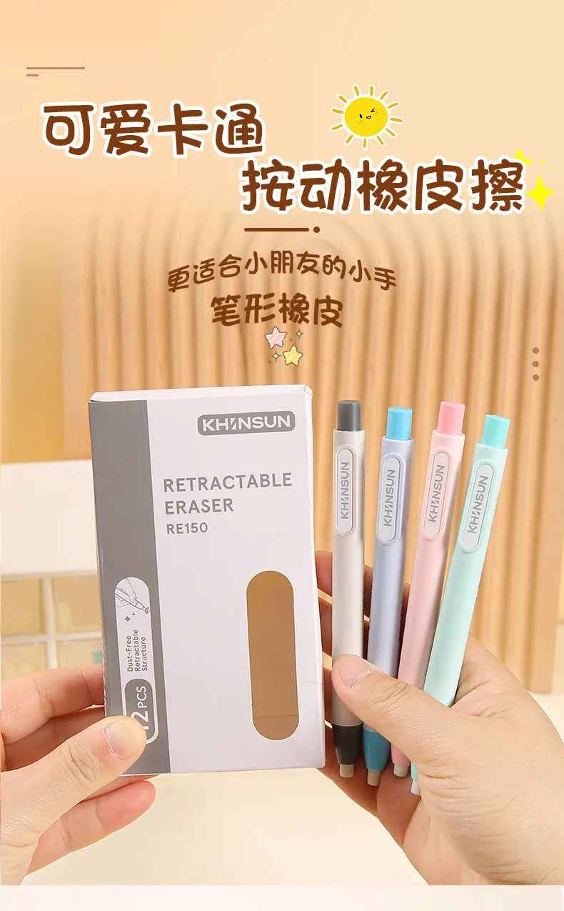 Retractable Pencil Eraser Pen Supplies - ThiGui