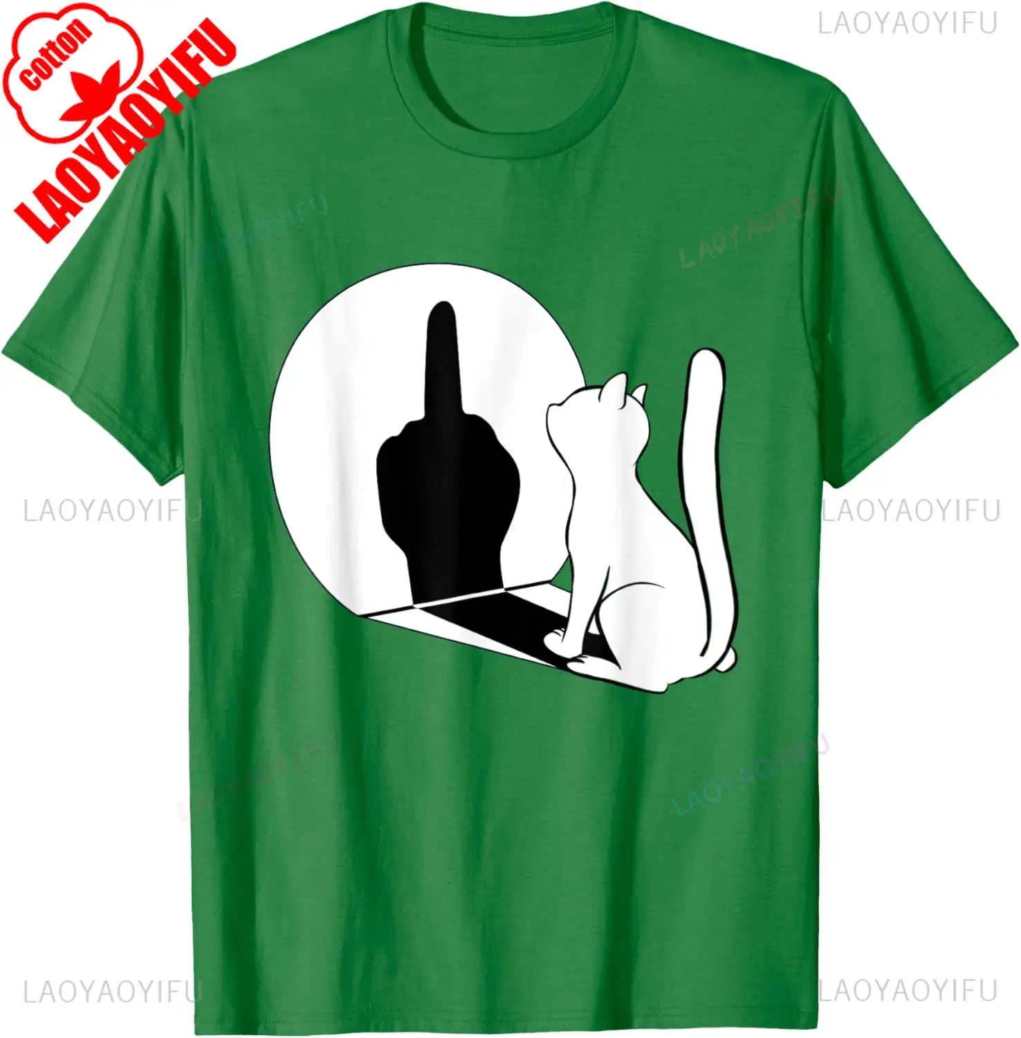 Statement Cat Attitude Tee 🐱😼 Funny Cotton Summer T-Shirt - ThiGui