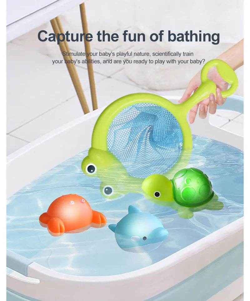 🐳LED Light Up Toys Baby Cute Animals Bath Toy Swimming Water Soft Rubber Float Induction Luminous Duck for Kids Play Funny Gifts - ThiGui