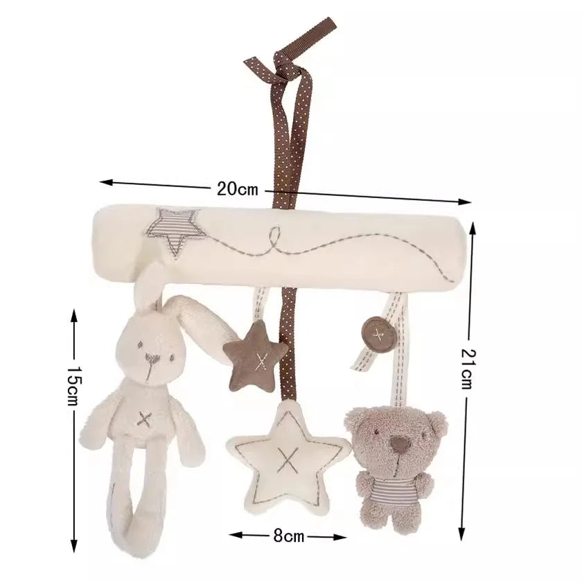 🐘 Snuggle, Shake & Smile! Hanging Plush Animal Rattles for Baby’s First Year 🍼💕 - ThiGui