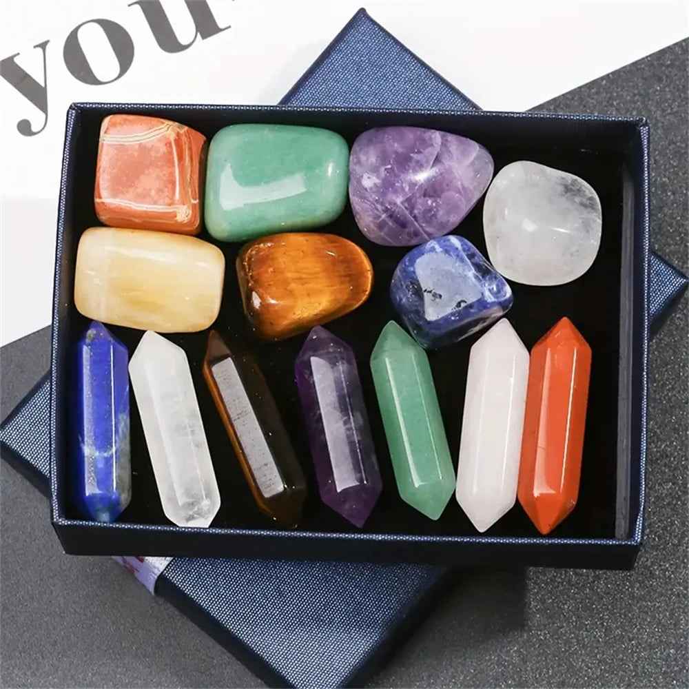 Magical 14-Piece Crystal Adventure Set – Chakra Gems for Curious Boys - ThiGui