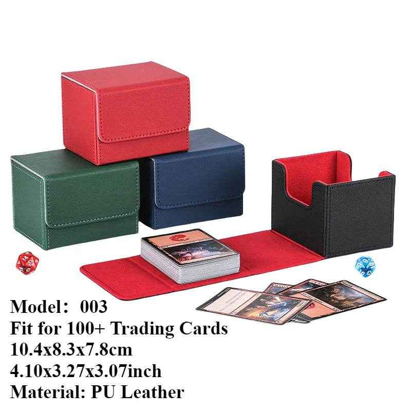 📚Deluxe Card Keeper: PU Leather Storage Box with Magnetic Lid for Trading Cards - ThiGui