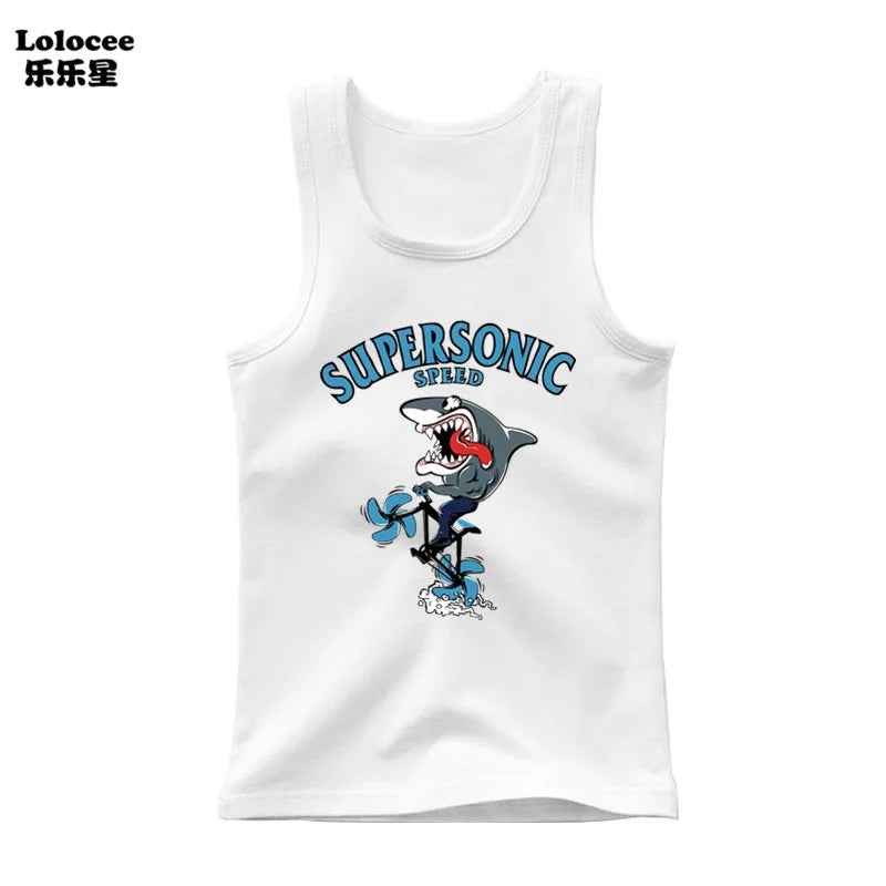 🦈 Cool Shark Power! Boys’ Summer Tank That Roars with Style - ThiGui