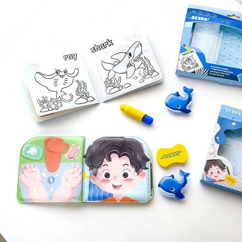 📖 Splash & Learn – Magic Bath Books That Reveal Colors with Water! 🛁🎨 - ThiGui