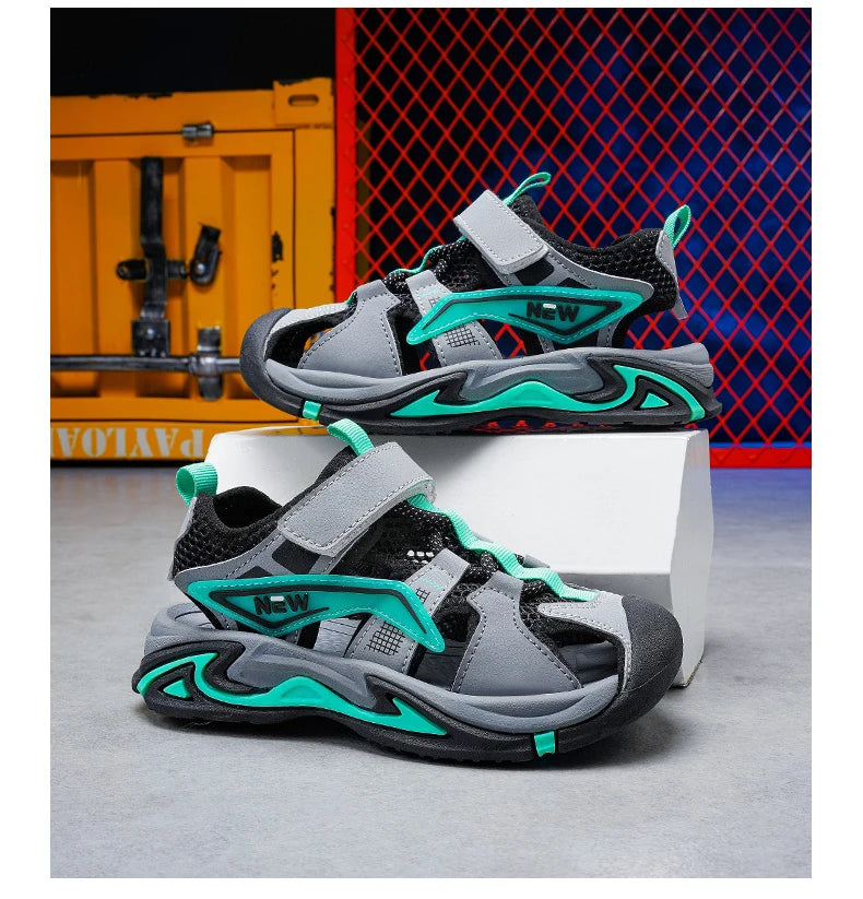 1.1 👟🌊 All-Terrain Adventure Sandals for Boys – Beach to Playground Ready! 🏖️🚀 - ThiGui