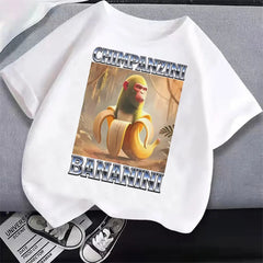 Italian Brainrot Cartoon Boys Tee 🎨😎 Cool Anime Casual T-Shirt - ThiGui