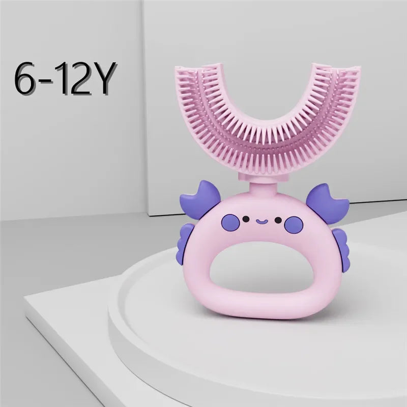🪥🧸 360° U-Shaped Cartoon Toothbrush – Gentle, Fun & Perfect for Little Smiles! 🌟👶 - ThiGui