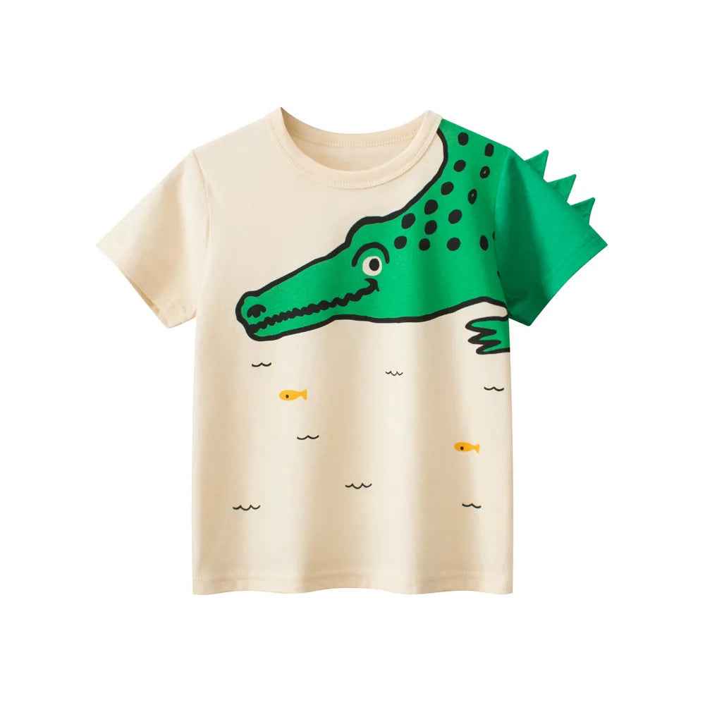 🦖💥 Dino-Mite Summer Tee for Boys – Where Comfort Meets Adventure! - ThiGui