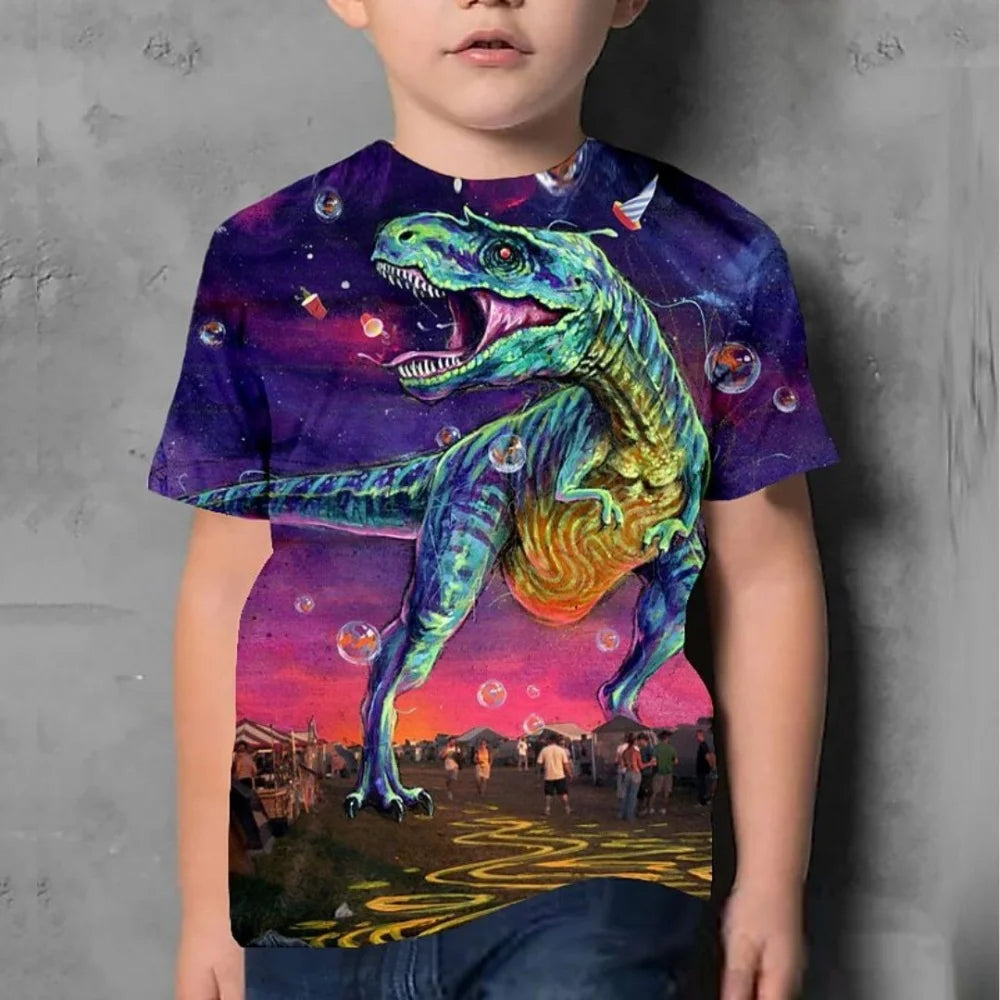🌟 Fierce & Fun! 3D Dragon T-Shirt for Boys 🐉🔥 – The Ultimate Summer Tee - ThiGui