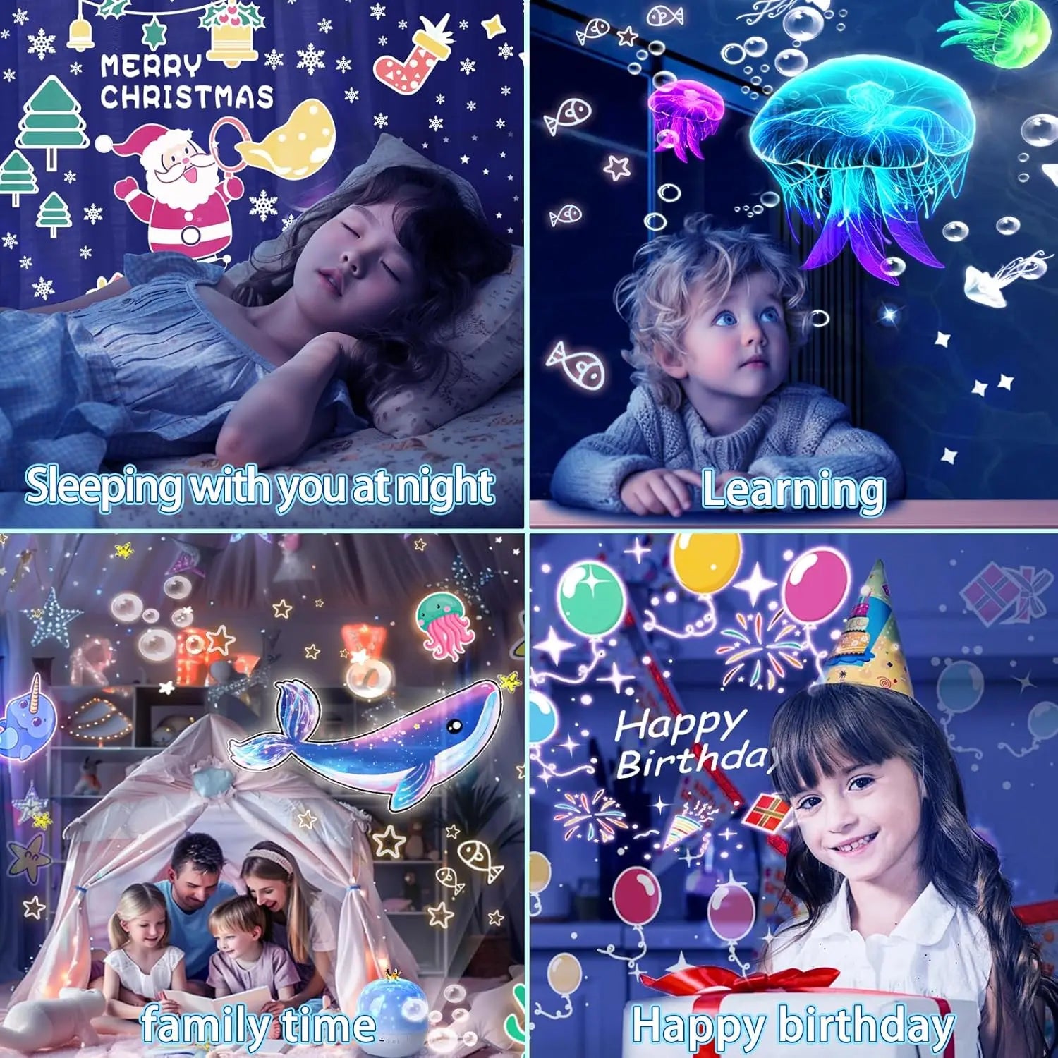 🌌✨ Starry Ocean Projector Night Light – A Magical Glow for Sweet Dreams 🌙🛏️ - ThiGui