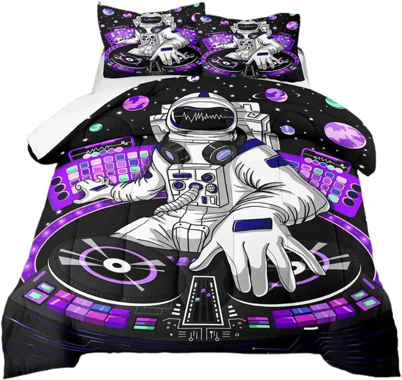 🛸 Cartoon Astronaut Duvet – Soft, Fun & Cozy Bedding for Space-Loving Kids! - ThiGui