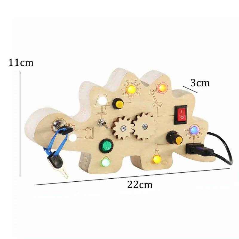 🌳Ultimate Montessori Busy Board – Light-Up Steering Wheel Fun for Curious Little Explorers! - ThiGui