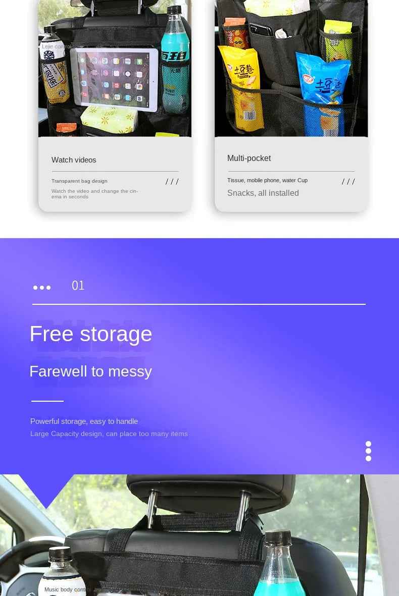 Road Trip Hero – Backseat Organizer with Tablet Holder for Tidy, Happy Car Rides! - ThiGui