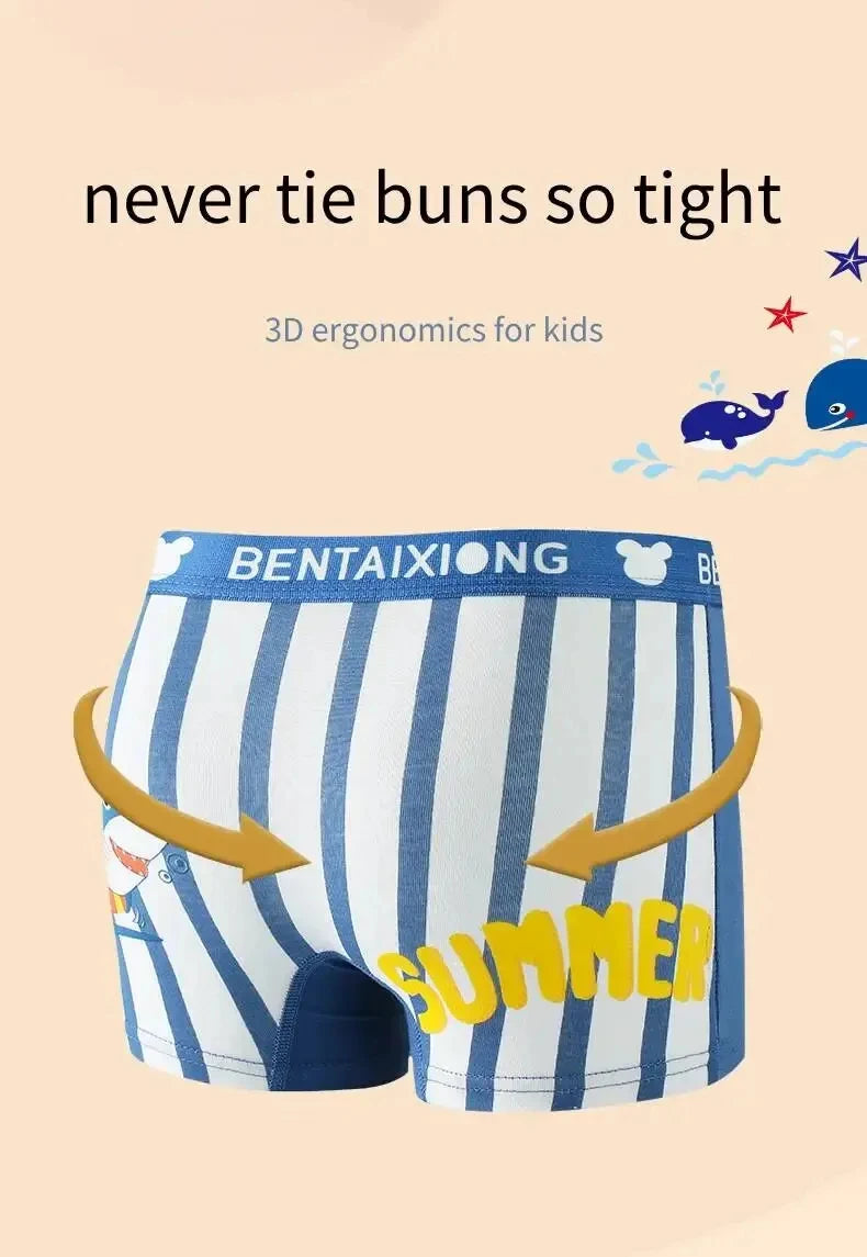 🩲🌟 Boys’ Cotton Boxer Briefs – Antibacterial, Breathable & Hug-Like Fit for Active Kids! 🧒🧺 - ThiGui