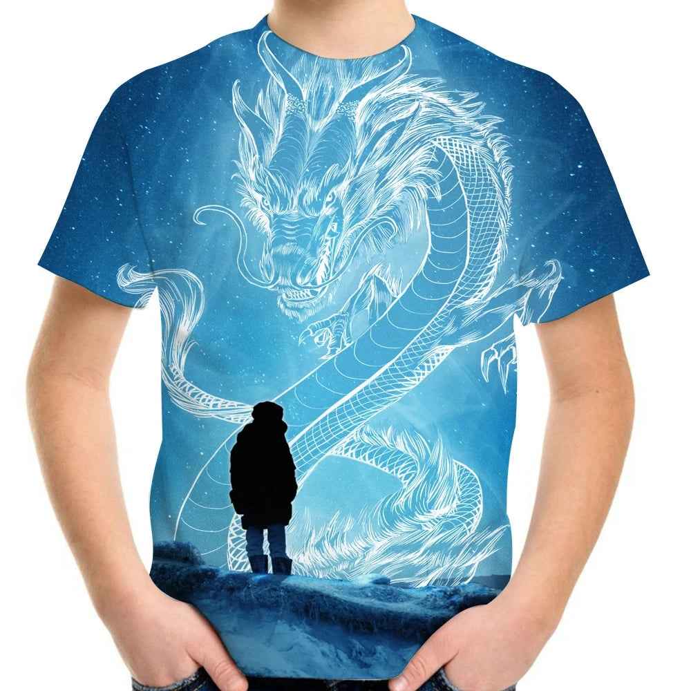 👕Roaring Style! 3D Dragon T-Shirt for Little Adventurers - ThiGui