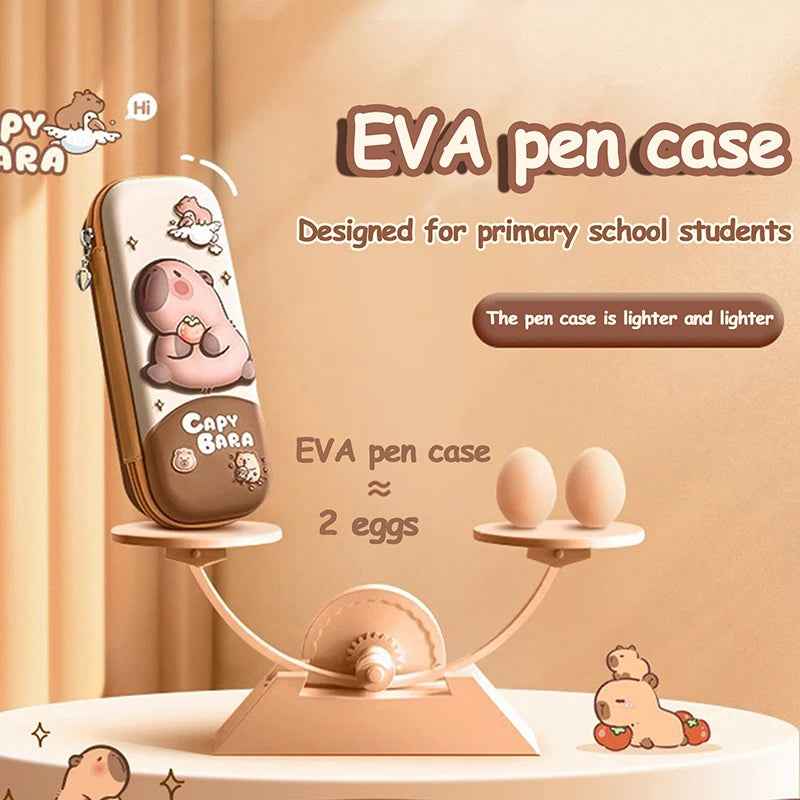 ✂️ Capybara Power Case – 3D Hard Shell Pencil Box That’s Tough, Cute & School-Proof - ThiGui