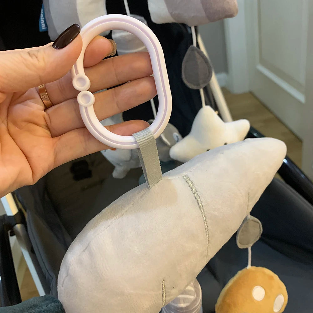 🐘 Snuggle, Shake & Smile! Hanging Plush Animal Rattles for Baby’s First Year 🍼💕 - ThiGui