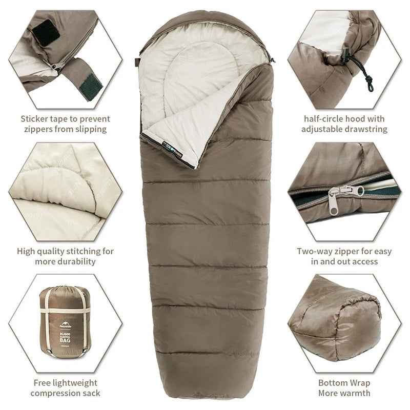 ❄️ Adventure-Ready Sleeping Bags – Naturehike MJ300 (-1℃) & MJ600 (-12℃) 🌲⛺ - ThiGui