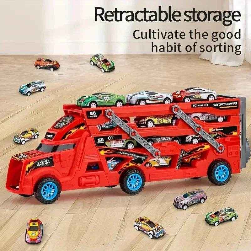 🚚Transforming Truck Toy with Folding Race Track for Boys Who Love Cars and Construction - ThiGui