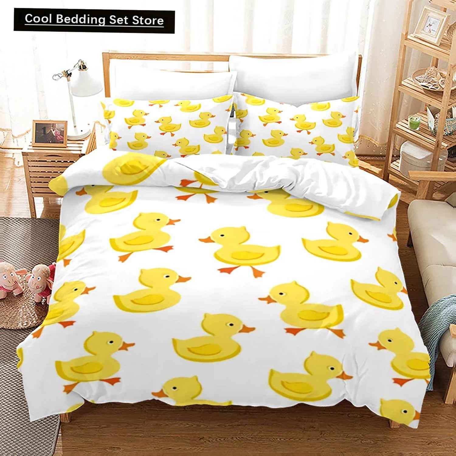 💛Adorable Yellow Duck Bedding Set for Kids & Grown-Ups! - ThiGui