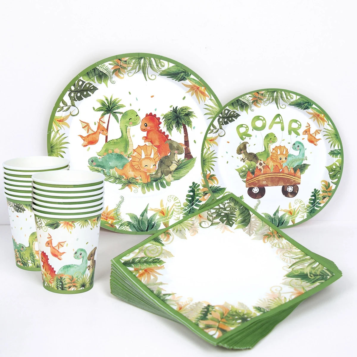 🦖 Roarsome Dino Tableware Set – Make His Birthday Wild & Easy! 🎉🍽️ - ThiGui
