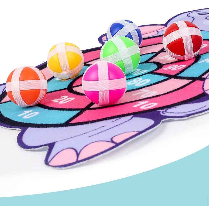 🐸Soft Sticky Ball Dart Board Game for Boys with Adorable Animal Designs and Safe Indoor Fun - ThiGui