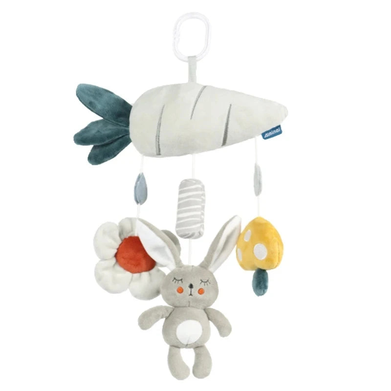 🐘 Snuggle, Shake & Smile! Hanging Plush Animal Rattles for Baby’s First Year 🍼💕 - ThiGui