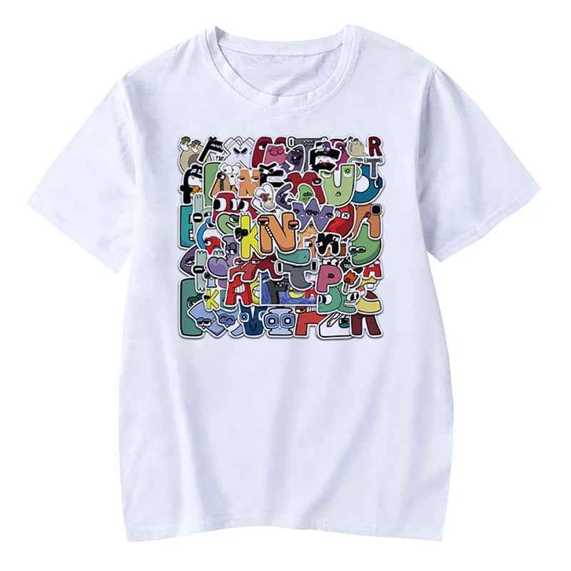 🔠 Alphabet Lore in 3D! Oversized Cartoon Tee for Boys & Girls - ThiGui