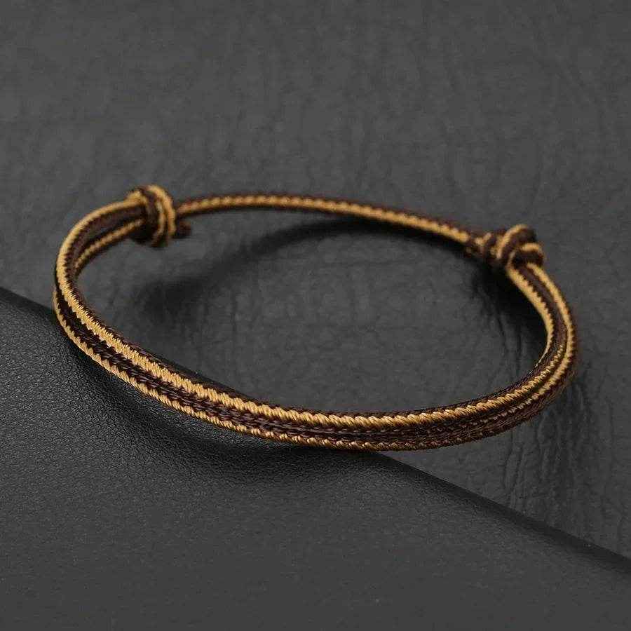 👕 Stylish and Handmade: Boho Charm Adjustable Cord Bracelet - ThiGui