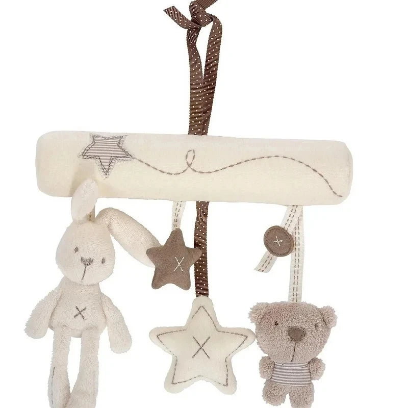 🐘 Snuggle, Shake & Smile! Hanging Plush Animal Rattles for Baby’s First Year 🍼💕 - ThiGui